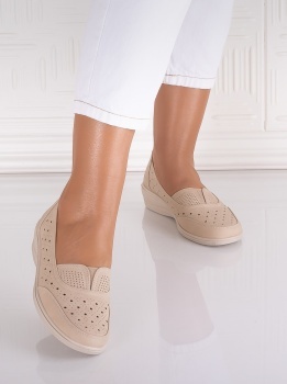 Pantofi dama casual Bej din Piele Ecologica Audara - Img 5