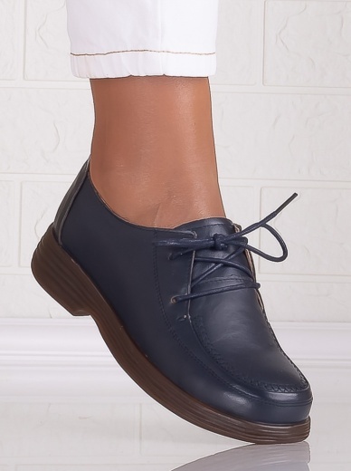 Pantofi dama casual Bleumarin din Piele Naturala Esana - Img 2