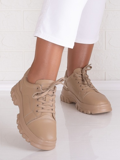 Pantofi dama casual Khaki din Piele Naturala Alisma - Img 5