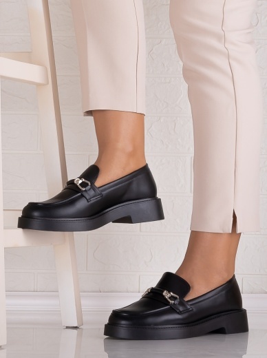 Pantofi dama casual Negri din Piele Ecologica Rashida