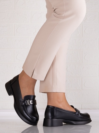 Pantofi dama casual Negri din Piele Ecologica Vanora - Img 4
