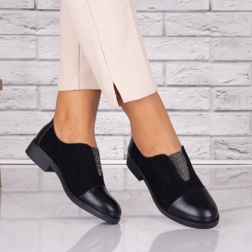 Pantofi dama casual Negri piele ecologica Daviria
