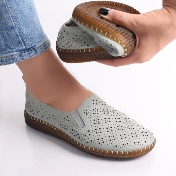 Sovani γυναικεία πράσινα Eco Leather Casual παπούτσια - Img 2