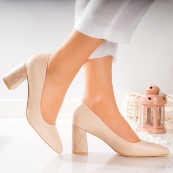 Γυναικεία παπούτσια Nude eco leather luzan