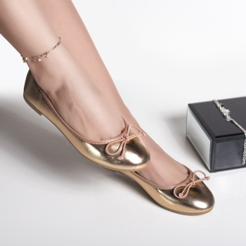 Κυρίες μπαλαρίνες tan eco leather amany - Img 3