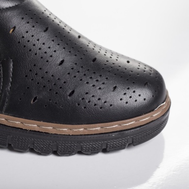 Κυρίες casual μαύρα παπούτσια από eco leather alvia - Img 4
