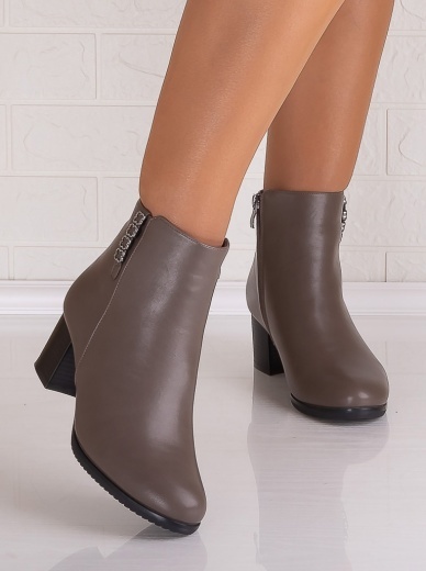 Botine Dama Imblanite Gri din Piele Ecologica Omania - Img 6