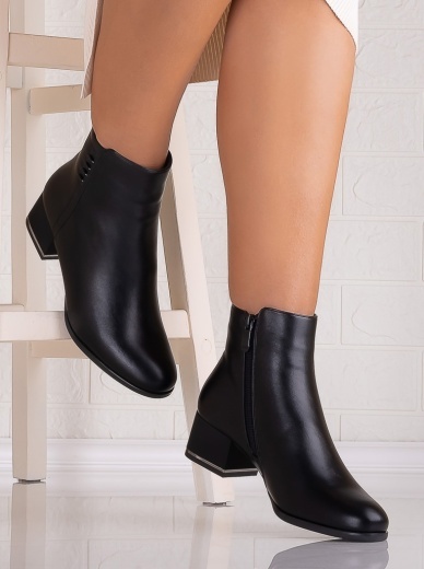 Botine Dama Negre din Piele Ecologica Eleta