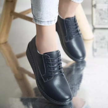 Casual παπούτσια tery navy φυσικό δέρμα