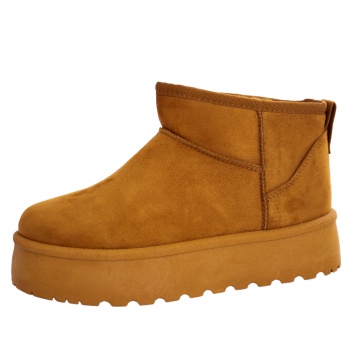 Gargs Ladies Camel Woven Organic Leather μπότες από βιολογικό δέρμα - Img 5