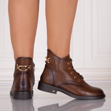 Ghete Dama Camel din Piele Ecologica Arilea