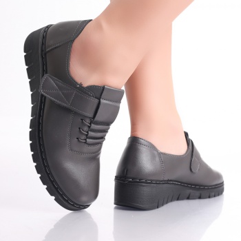 Magaly Γυναικεία Γκρι Eco Leather Casual παπούτσια - Img 3