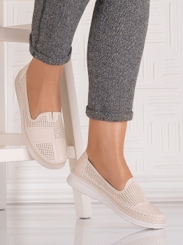 Pantofi casual Bej dama din Piele Ecologica Arsene - Img 3