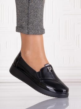 Pantofi casual Negrii dama din Piele Ecologica Assia - Img 3