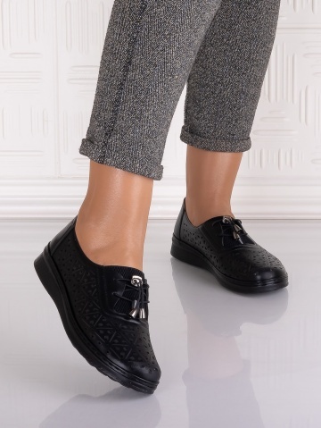 Pantofi casual Negrii dama din Piele Ecologica Sorata