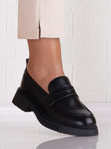 Pantofi dama casual Negri din Piele Ecologica Eryas - Img 2