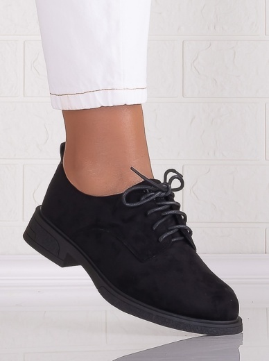 Pantofi dama casual Negri din Piele Ecologica Intoarsa Surana - Img 4