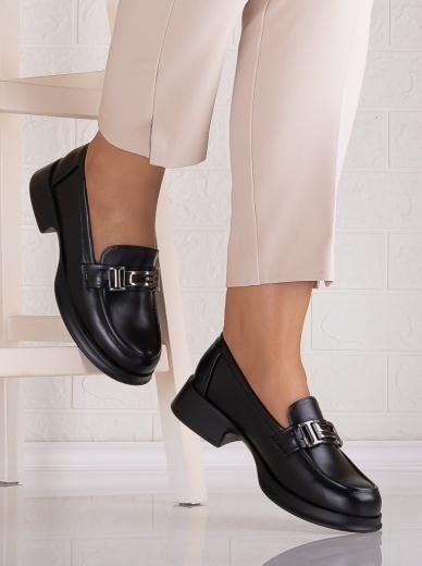 Pantofi dama casual Negri din Piele Ecologica Vanora