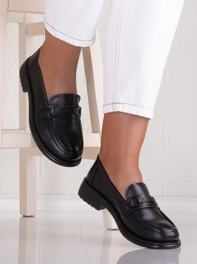 Pantofi dama casual Negri din Piele Naturala Ainosa - Img 3