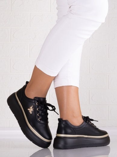 Pantofi dama casual Negri din Piele Naturala Letisa - Img 3