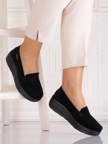 Pantofi dama casual Negrii din Piele Naturala Anastassia