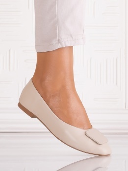 Pantofi dama Crem din Piele Ecologica Yolandia - Img 2