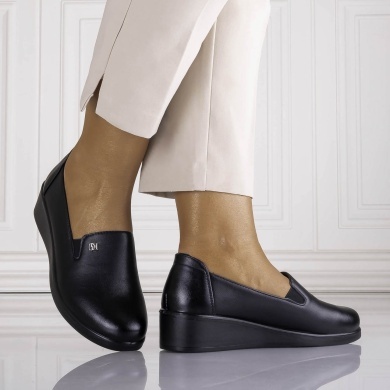 Pantofi dama cu platforma Negri din Piele Ecologica Ayola - Img 4