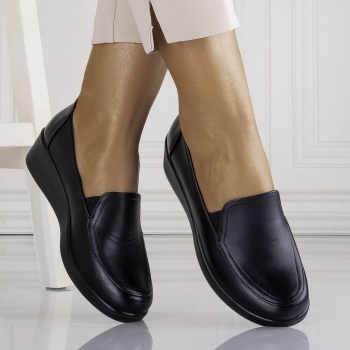 Pantofi dama cu platforma Negri din Piele Ecologica Etoma - Img 4