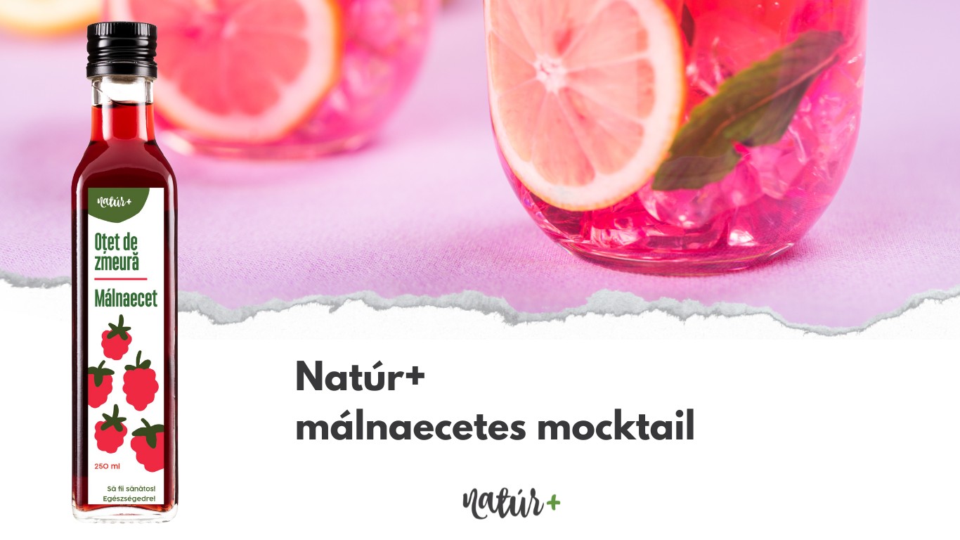 Natúr+ málnaecetes mocktail