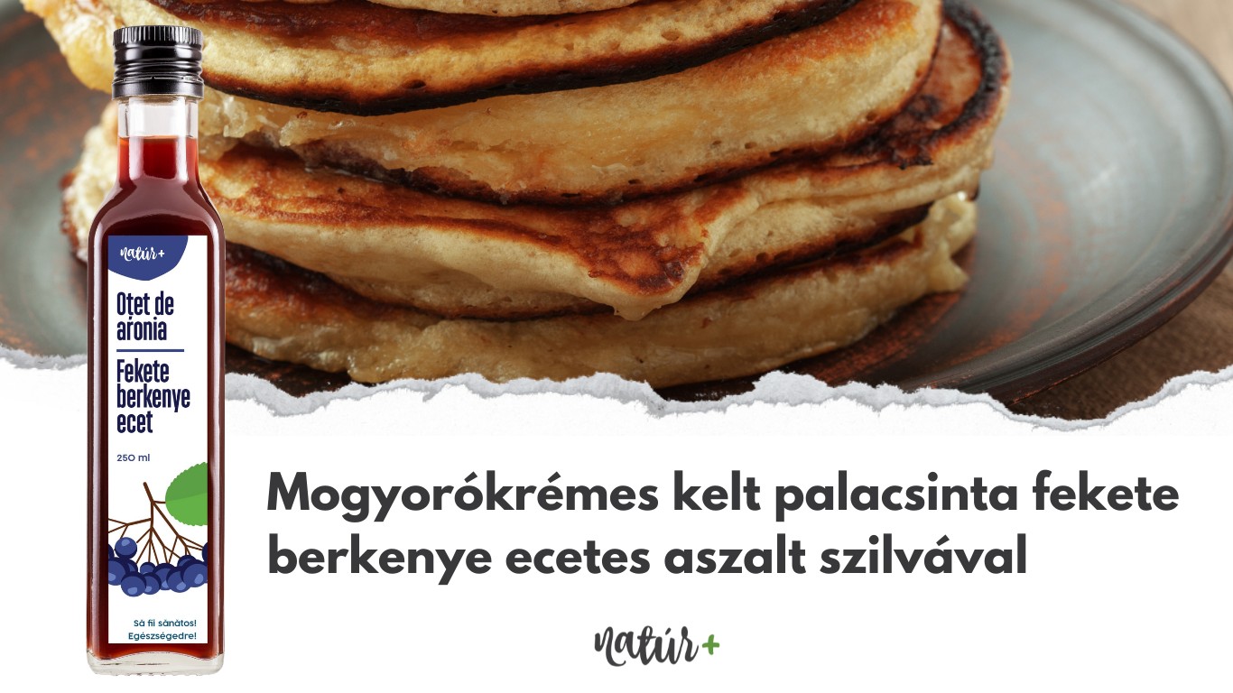 Mogyorókrémes kelt palacsinta fekete berkenye ecetes aszalt szilvával