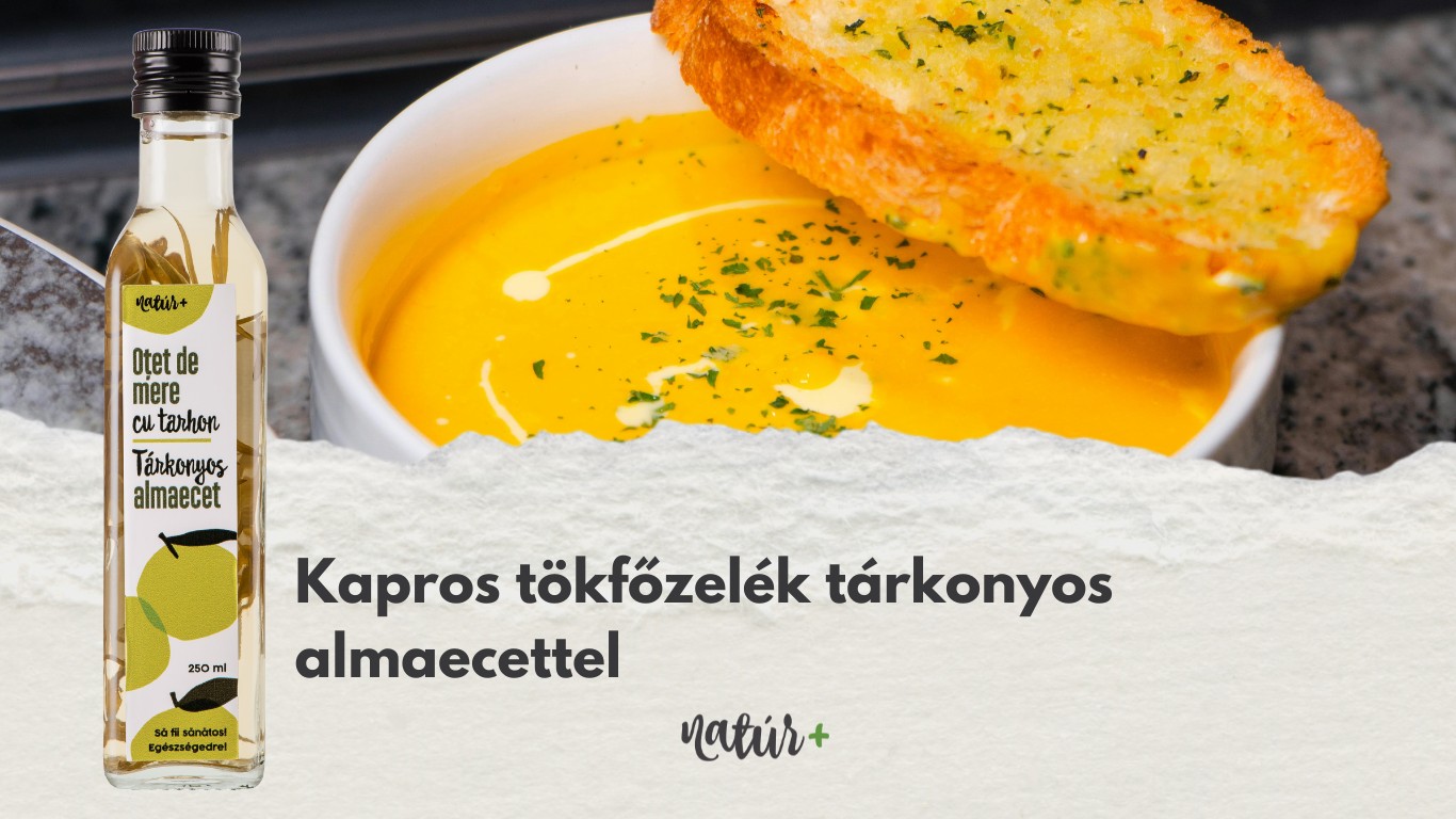 Kapros tökfőzelék tárkonyos almaecettel