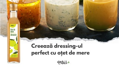 Creează dressing-ul perfect cu oțet de mere – Un ingredient natural pentru o salată delicioasă și sănătoasă!