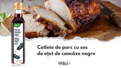 Cotlete de porc cu sos de oțet de coacăze negre – rețeta care îmbină simplitatea cu rafinamentul