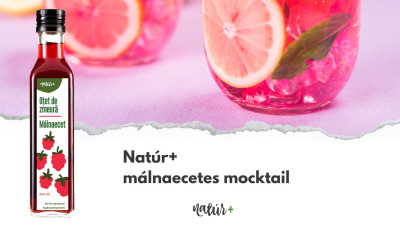 Natúr+ málnaecetes mocktail