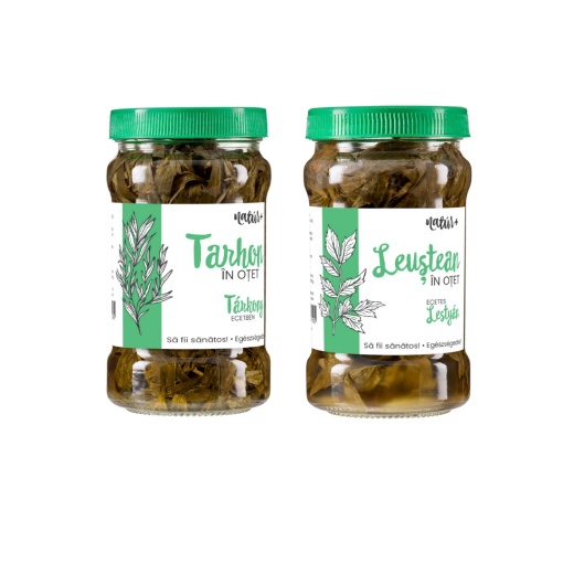 Pachet Natur+ „Verdețuri în Oțet” – Tarhon și Leuștean (2 x 270g)