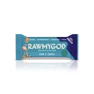 Baton proteic Rawmygod Chia Choco cu 25% proteine