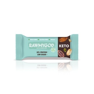 Baton ketogenic Rawmygod Nuts&Seeds cu 20% proteine