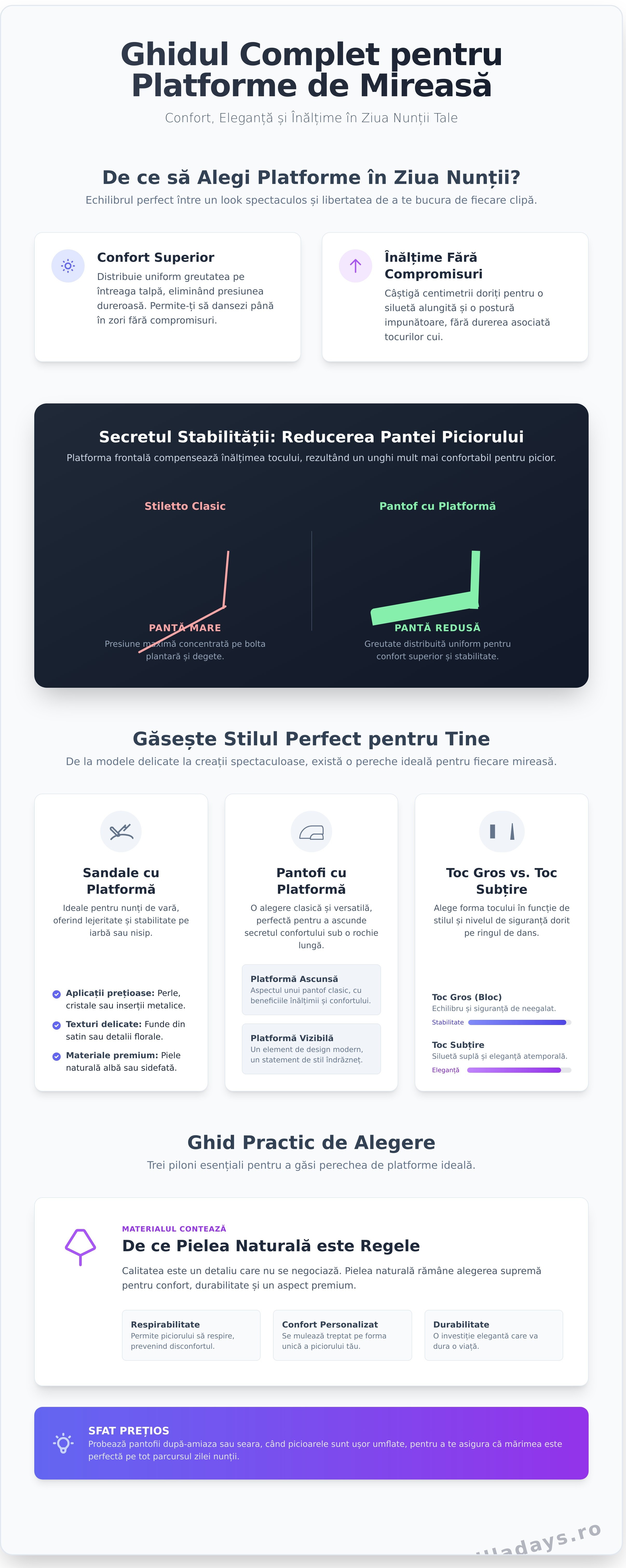 Platforme mireasa infographic - visual guide