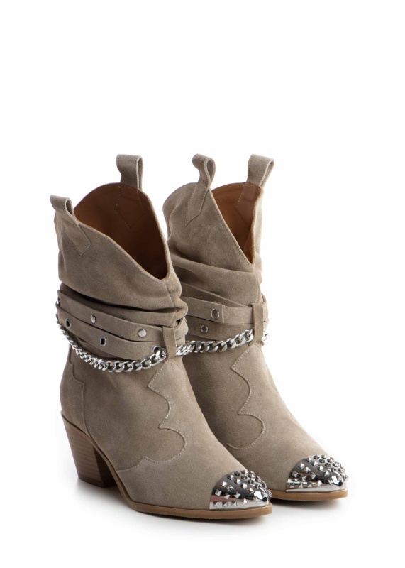 Ciocate Metallic Monarch piele intoarsa nude nisipiu