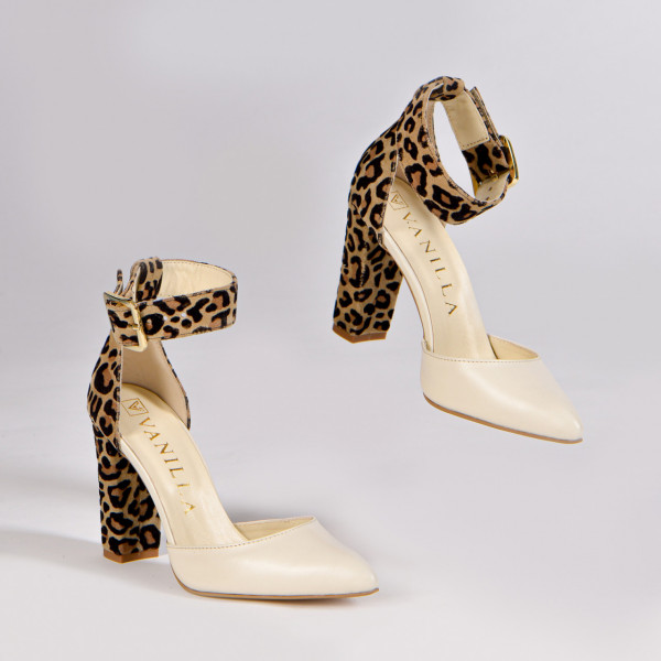 Pantofi Stiletto cu toc Adal Leopard
