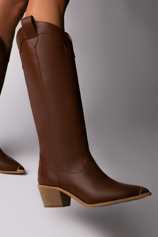 Ciocate Supernova piele naturala maro si accesorii aurii