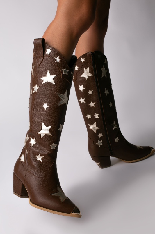 Ciocate Supernova piele naturala bizon maro si stelute aurii