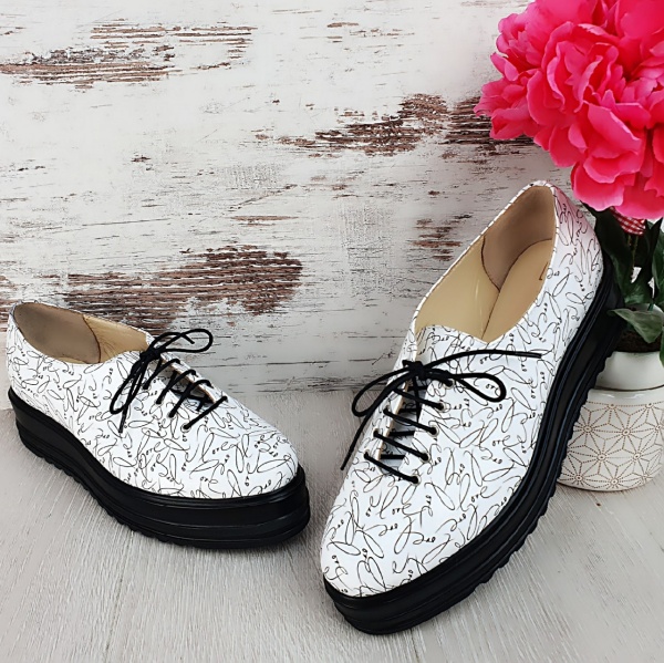 Pantofi casual Hellena Imprimeu Scris