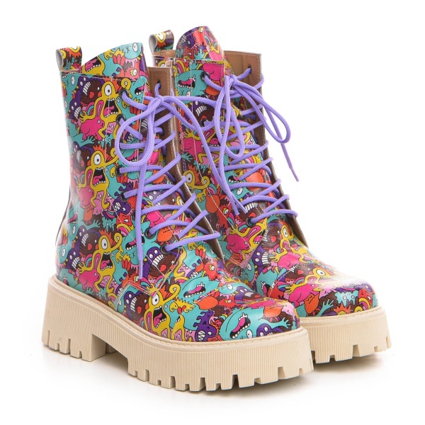 Ghete Monsters piele imprimeu