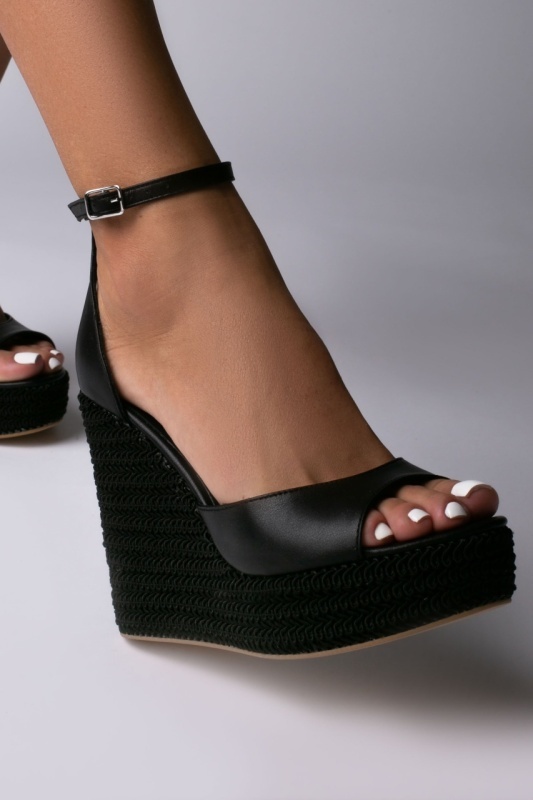 Platforme Starstruck piele naturala neagra