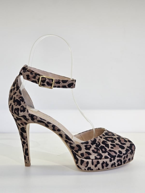 Sandale Beijing Animal Print cu toc mic