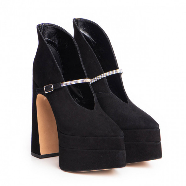 Platforme Antonia, piele intoarsa neagra