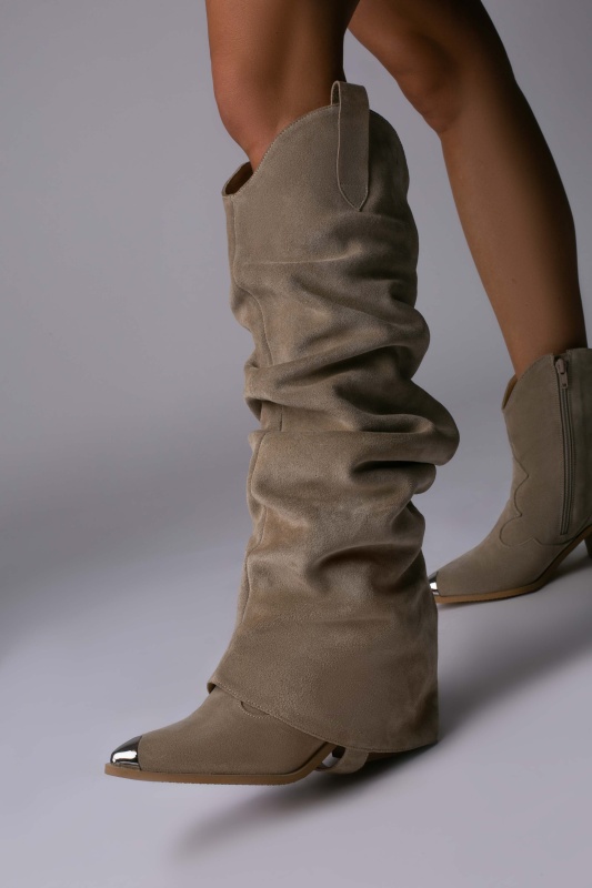 Ciocate Amber Nude cu Fermoar lateral si Manson