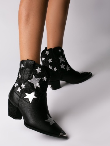 Ciocate Galaxy Rebel piele naturala bizon negru si stelute argintii