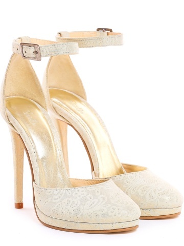 Sandale Beirut imprimeu floral auriu